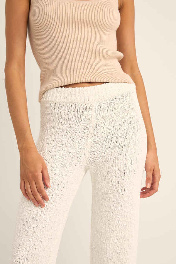 Adele Knit Pant White