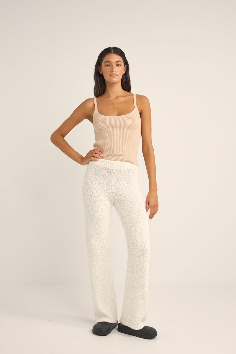 Adele Knit Pant White