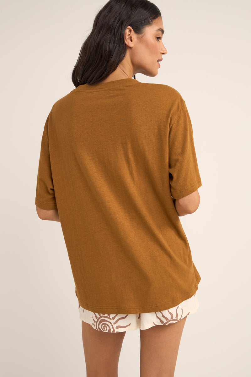 Seafarer Oversized T-Shirt Brown