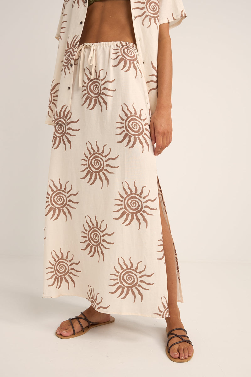 Seafarer Maxi Skirt Brown