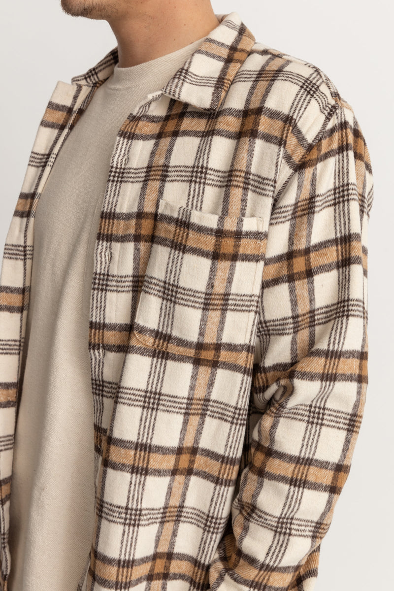 Albert Check LS Shirt Natural