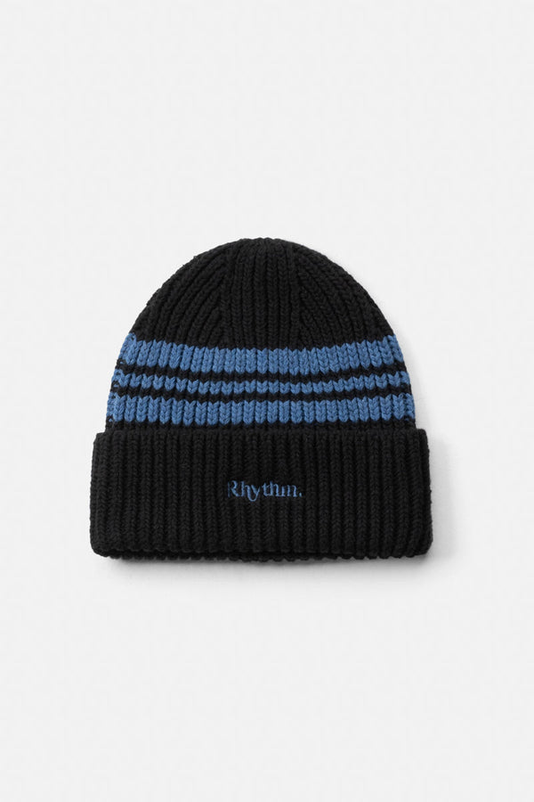 Stripe Beanie Black