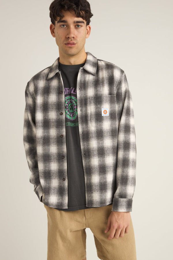 Plaid Ls Flannel Shirt Ash