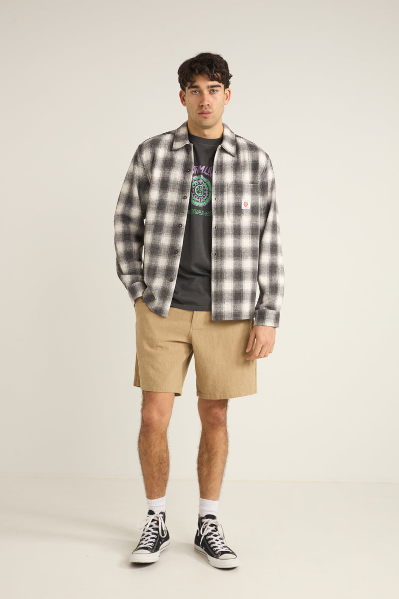 Plaid Ls Flannel Shirt Ash