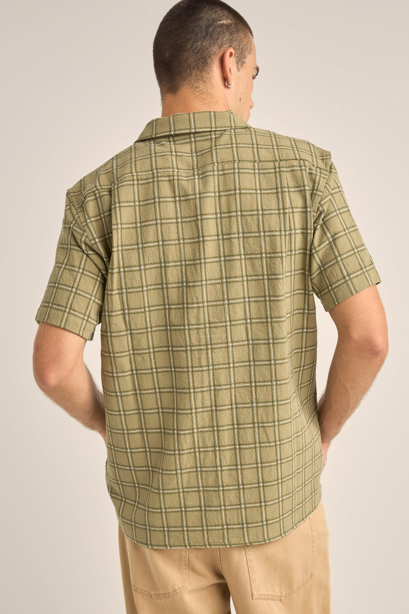 Postcard Check Ss Shirt Green