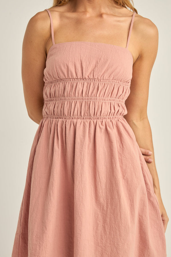 Libby Mini Dress Dusty Pink