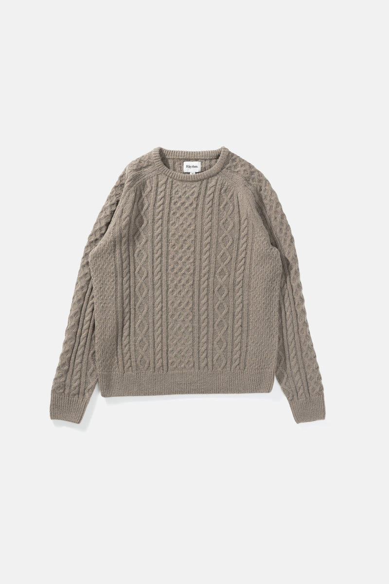 Mohair Fishermans Knit Sand