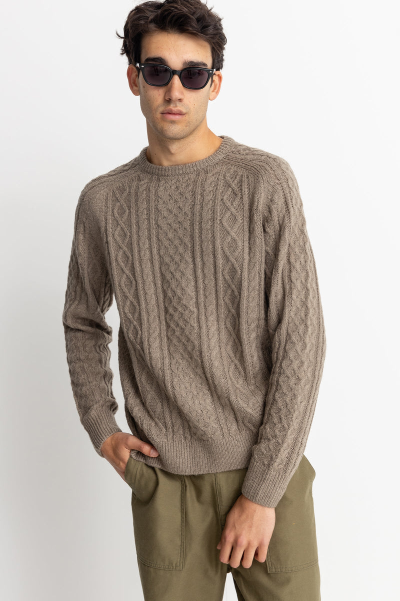 Mohair Fishermans Knit Sand