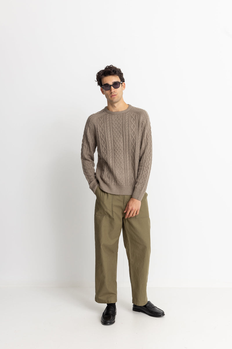 Mohair Fishermans Knit Sand