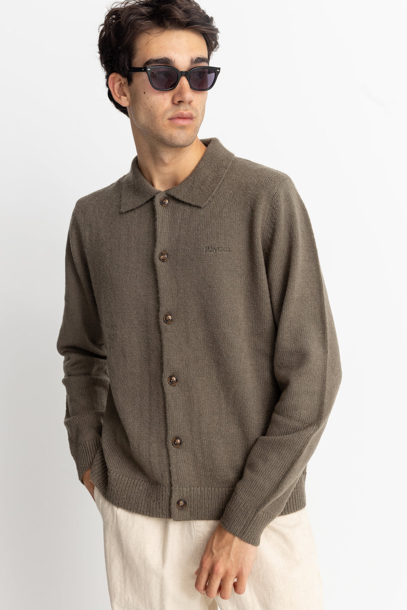 Mohair Button Up Knit Olive