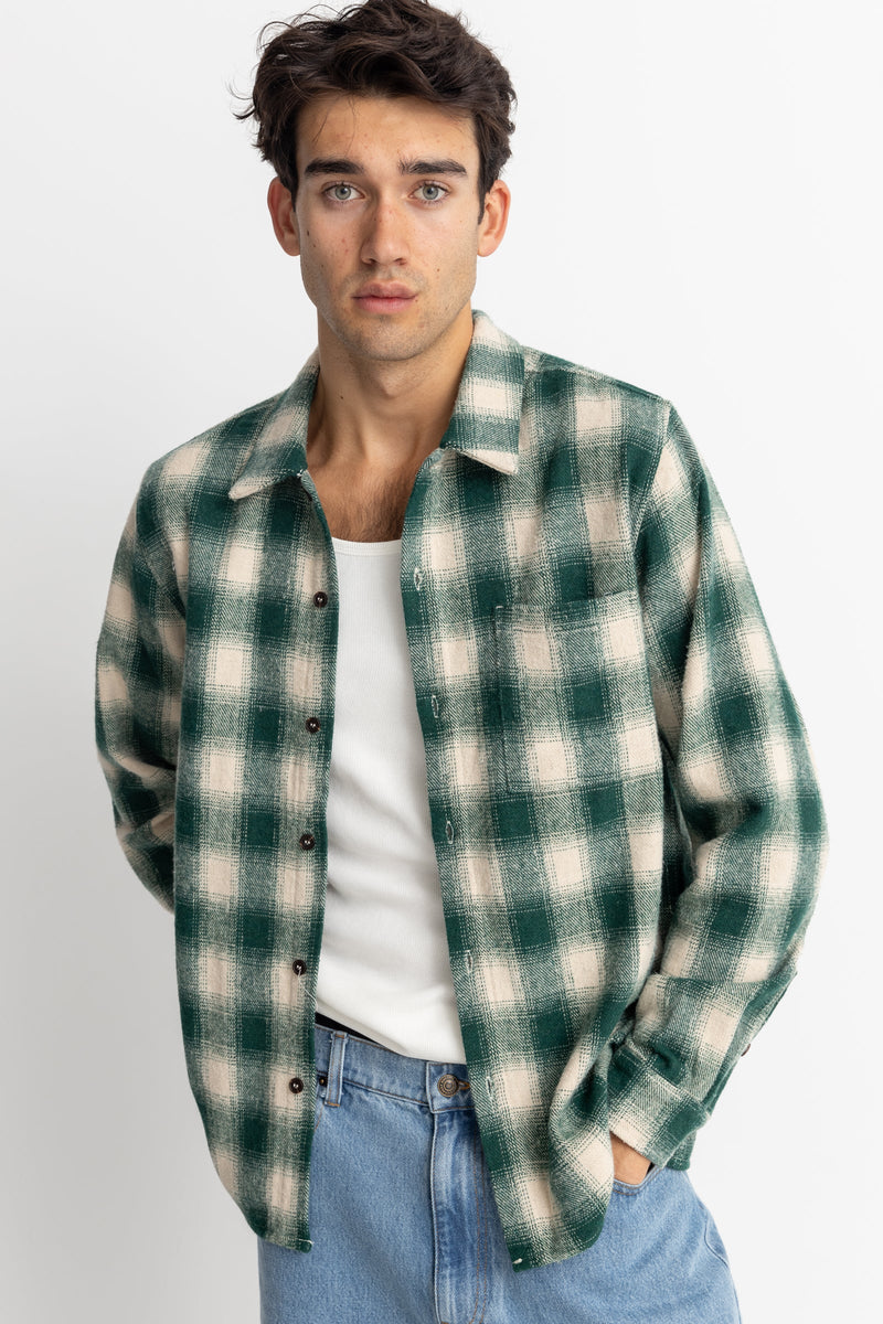 Plaid Ls Flannel Green