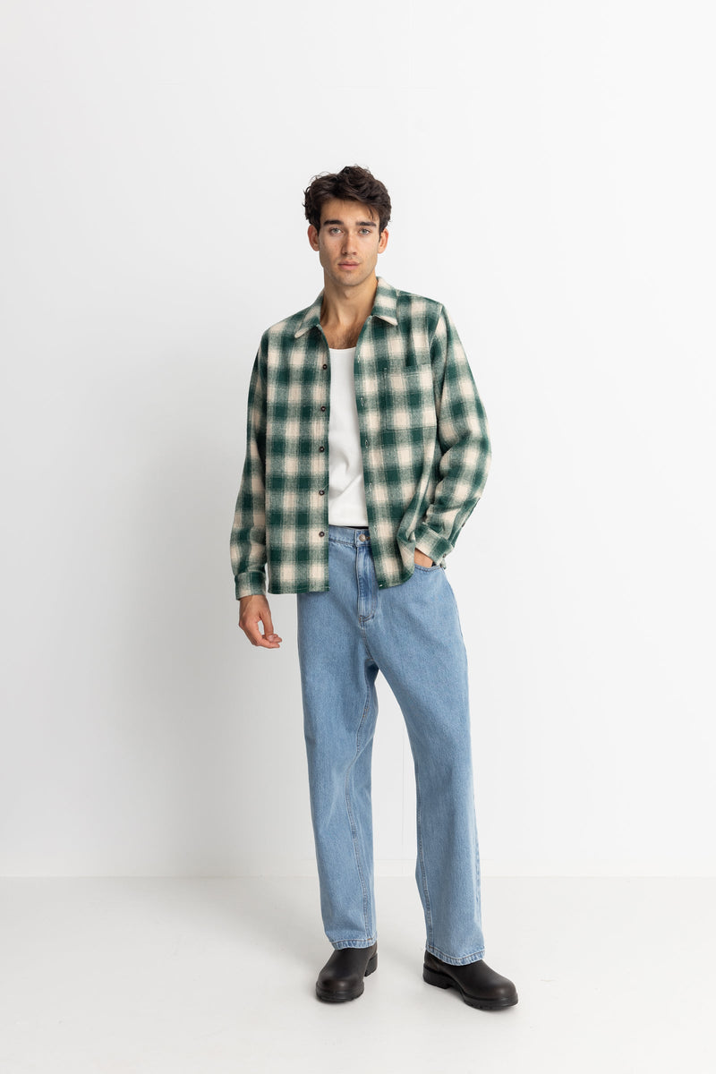 Plaid Ls Flannel Green