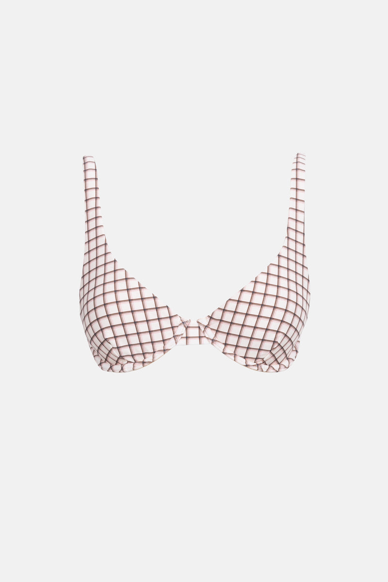 Rumi Check Underwire Top Natural