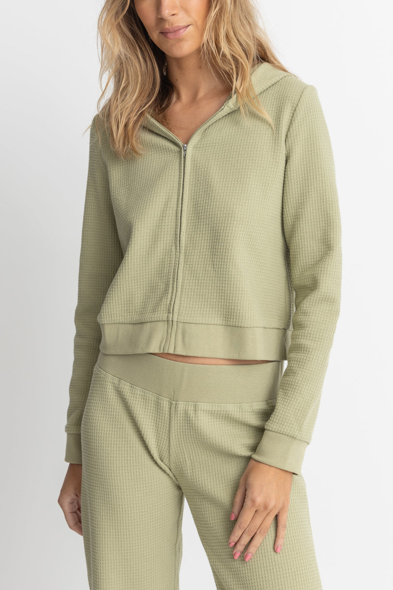 Light Layers Zip Up Sage