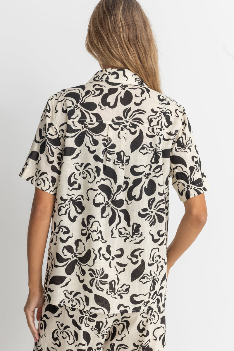 Sundance Floral Short Sleeve Shirt Natural