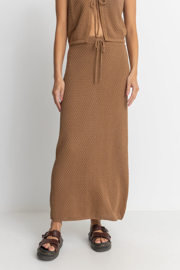 Jossie Knit Maxi Skirt Chocolate