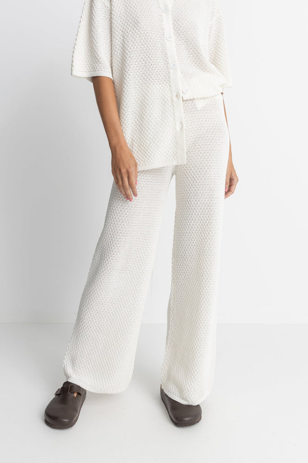 Dune Wide Leg Knit Pant White