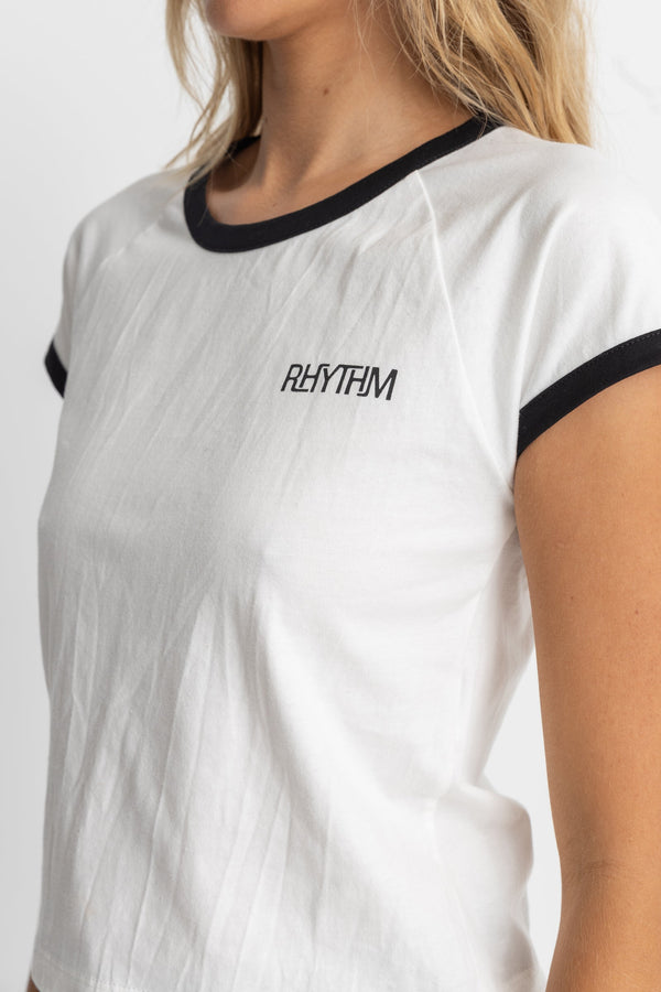Rhythm Ringer T-Shirt Vintage White