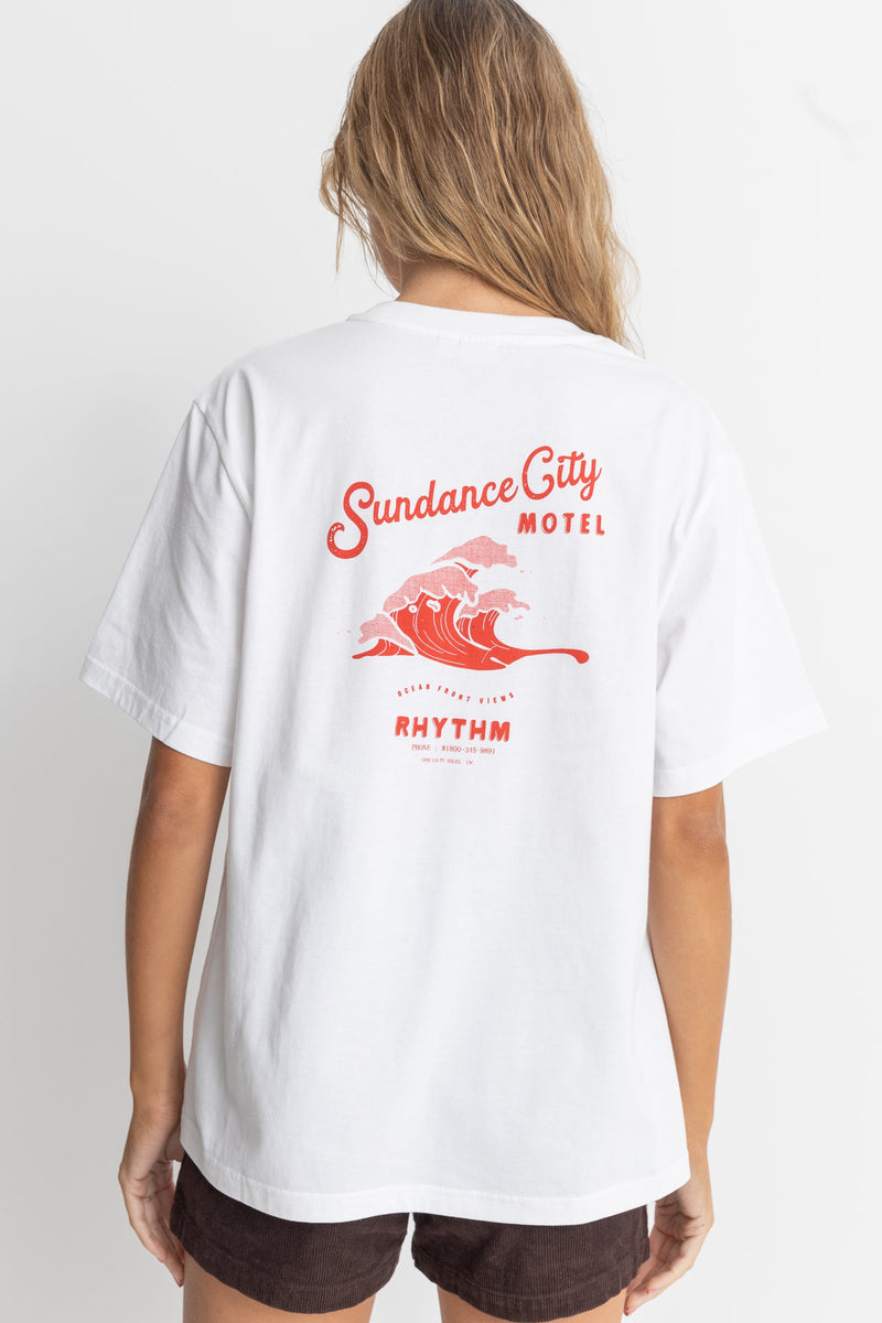 Motel Oversized T-Shirt Vintage White