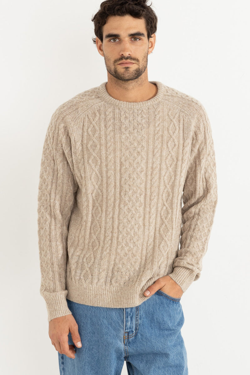 Mohair Fishermans Knit Oatmeal