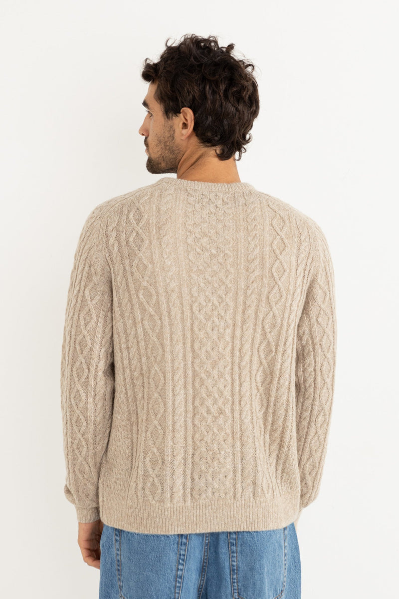 Mohair Fishermans Knit Oatmeal