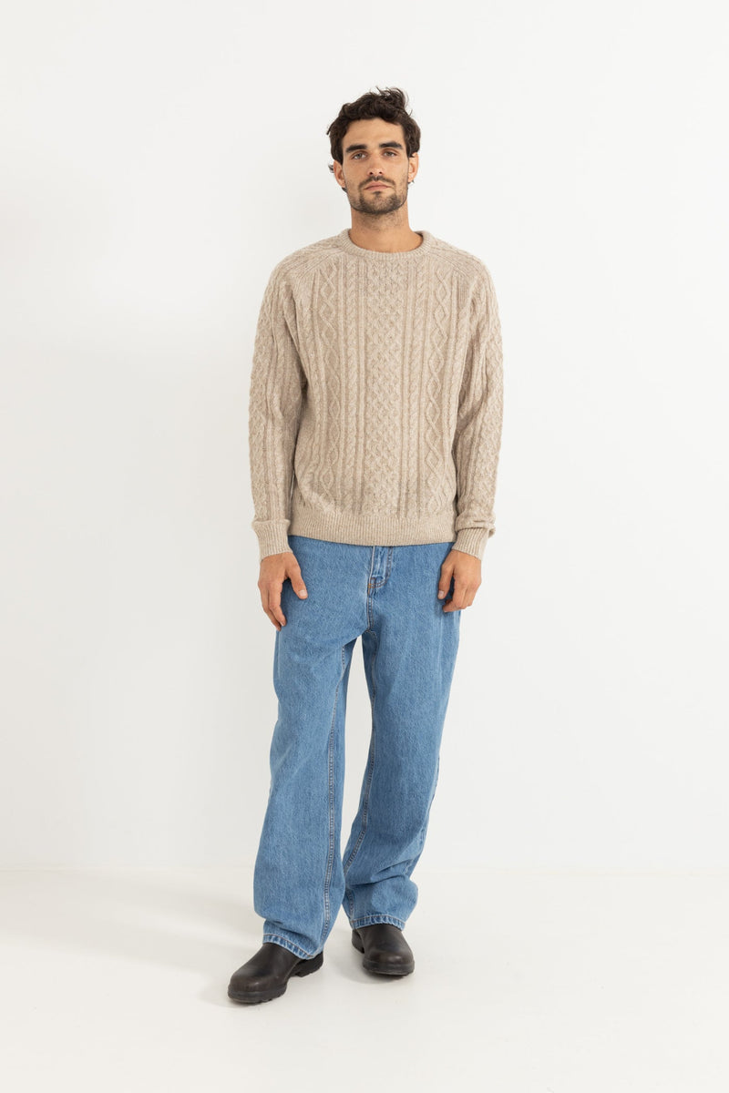 Mohair Fishermans Knit Oatmeal