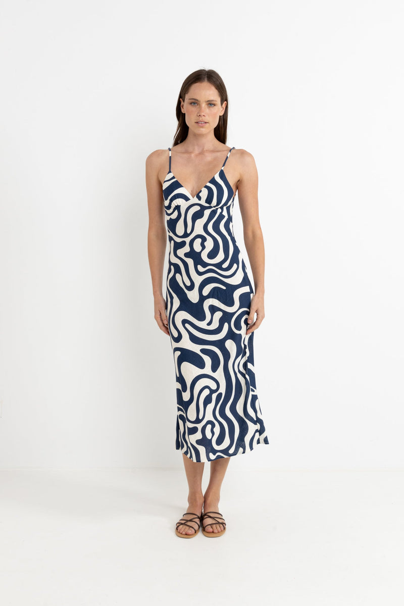 Waverly Bias Cut Midi Dress