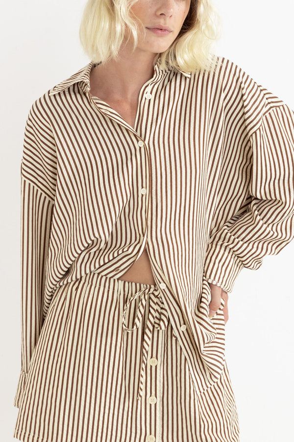 Cove Stripe Oversized Long Sleeve Shirt