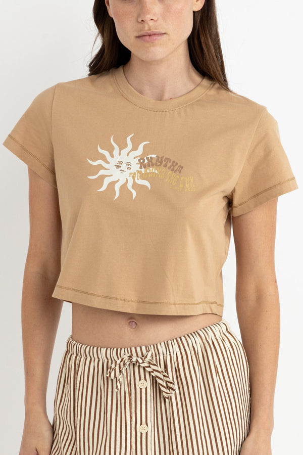 Rhythm Follow The Sun Crop Crew Tee