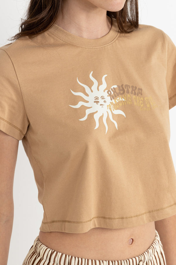 Rhythm Follow The Sun Crop Crew Tee