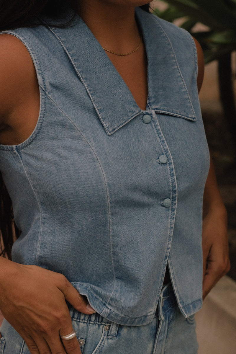 Sailor Denim Vest Denim
