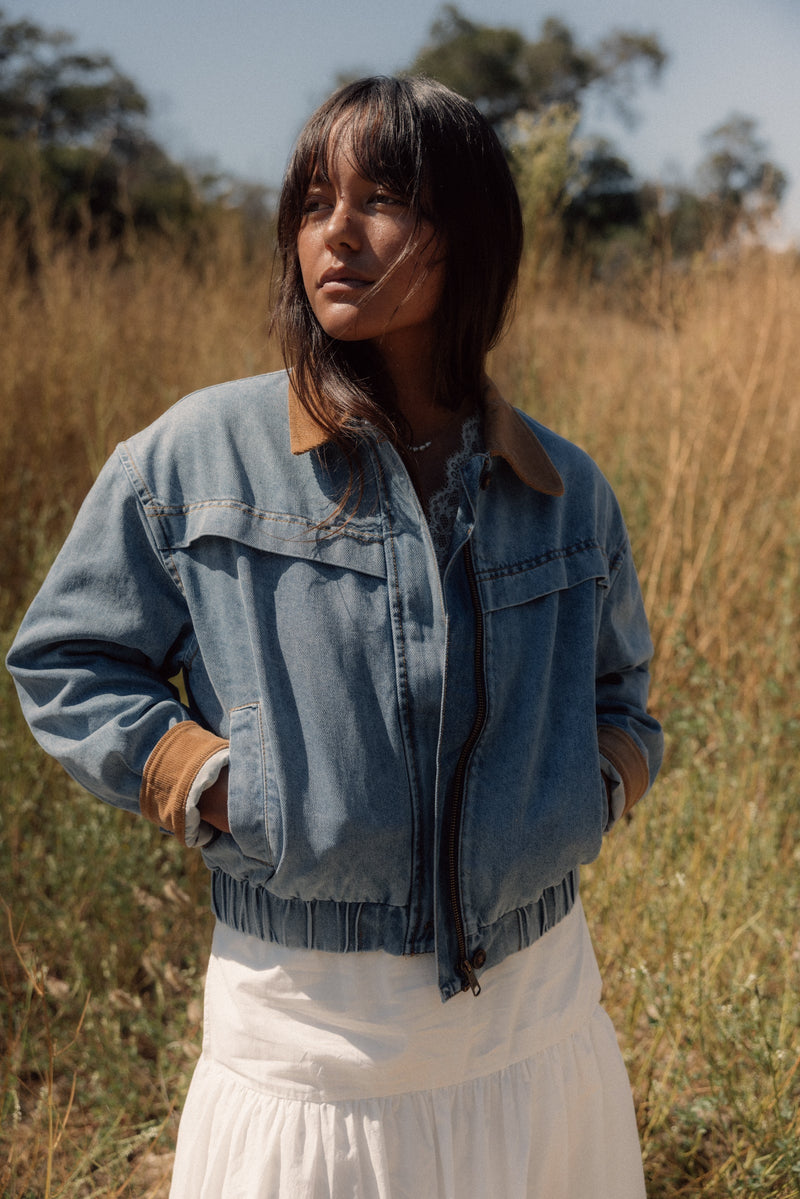 Mila Insulated Denim Jacket Denim