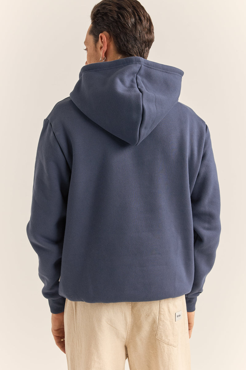 Heavyweight Fleece Hood Indigo