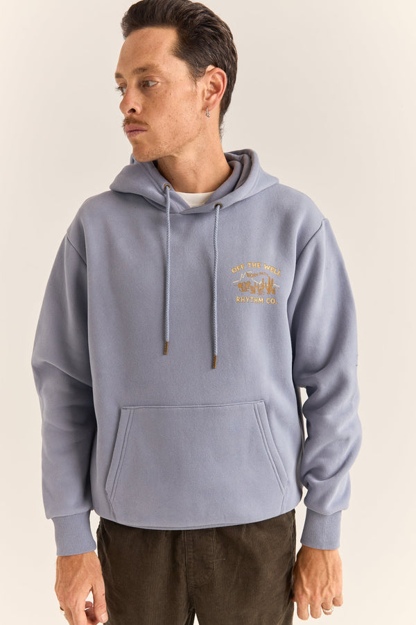 Worn Path Fleece Hood Sea Blue