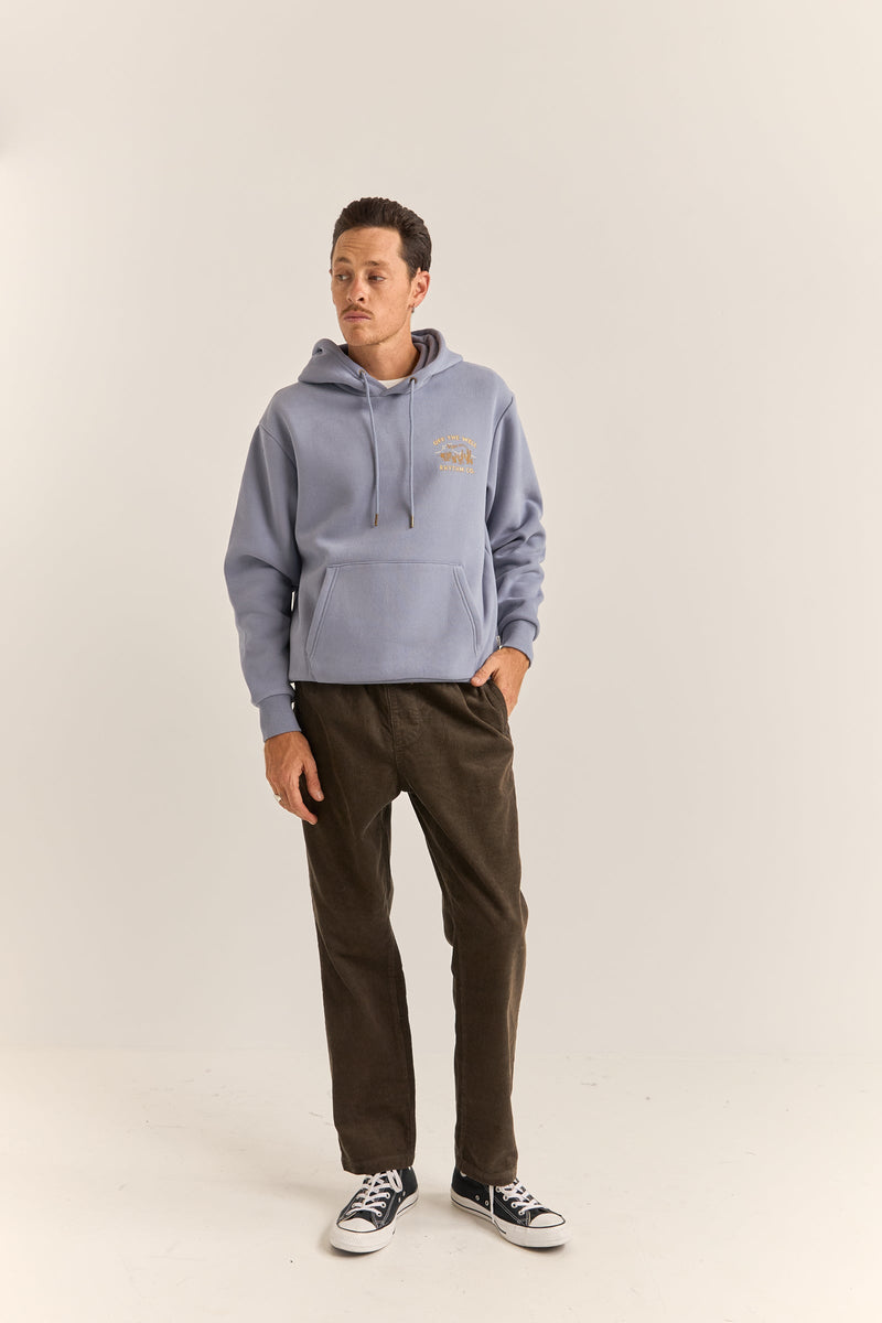 Worn Path Fleece Hood Sea Blue