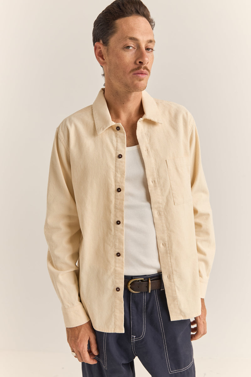 Corduroy Ls Shirt Natural