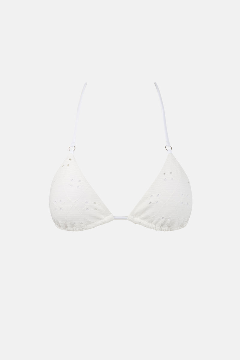 Brighton Eyelet Slide Tri Top Ivory