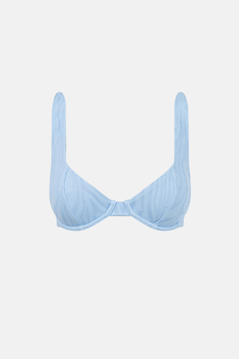 Amazon Panelled Underwire Top Bluebell