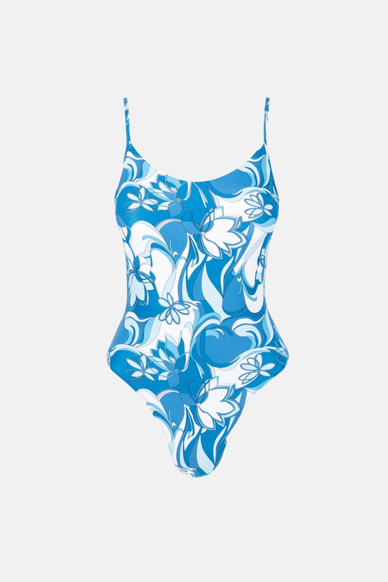 Ventura Open Back One Piece Blue