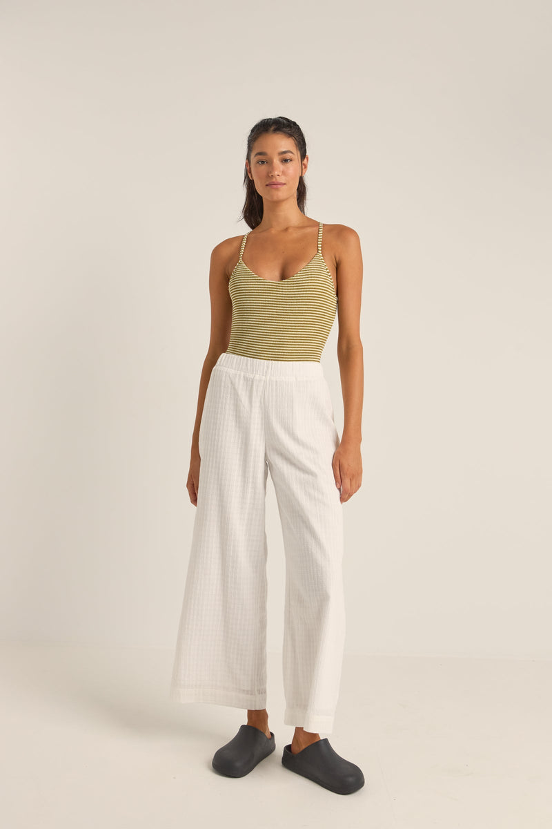 Barefoot Wide Leg Beach Pant White