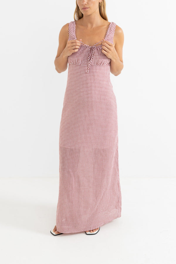 Lola Check Maxi Dress