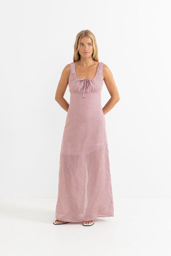 Lola Check Maxi Dress