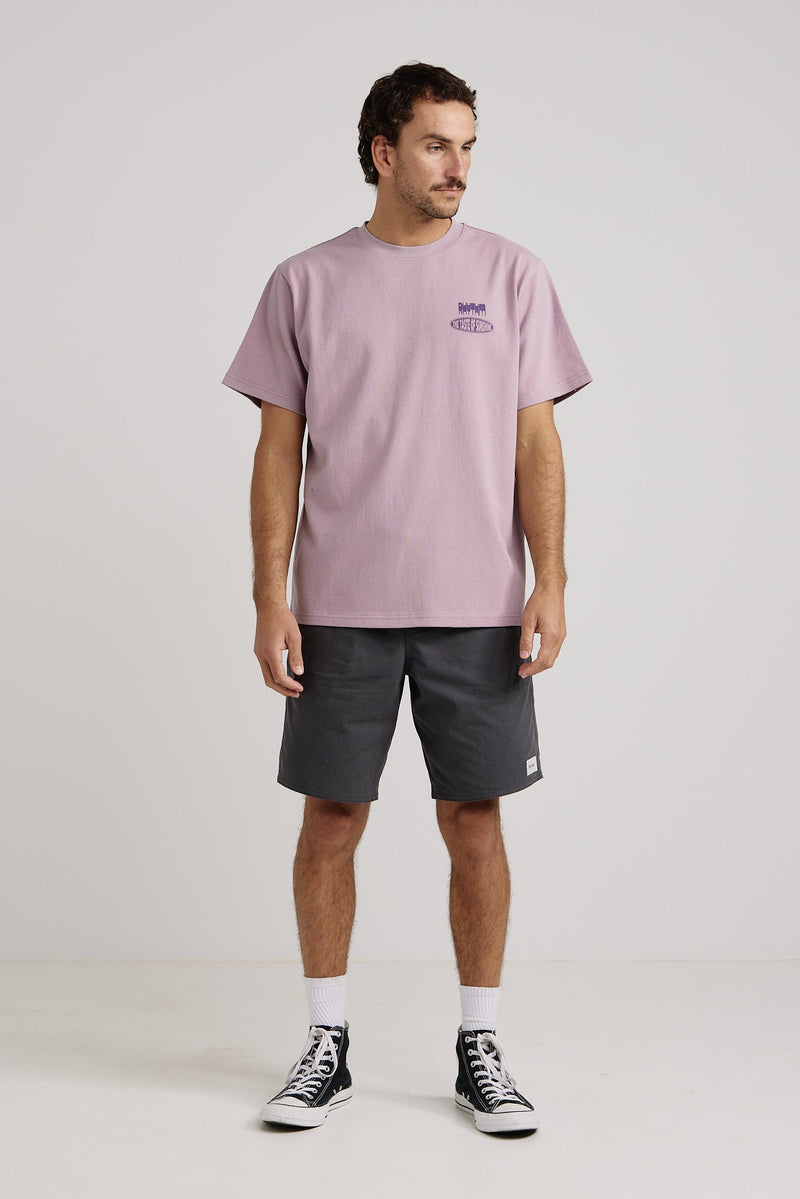 Heavy Vintage Block Ss T Shirt Mauve