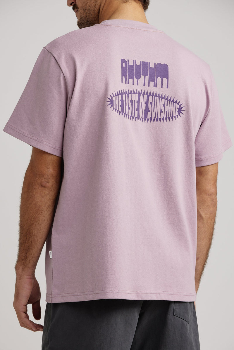 Heavy Vintage Block Ss T-Shirt Mauve