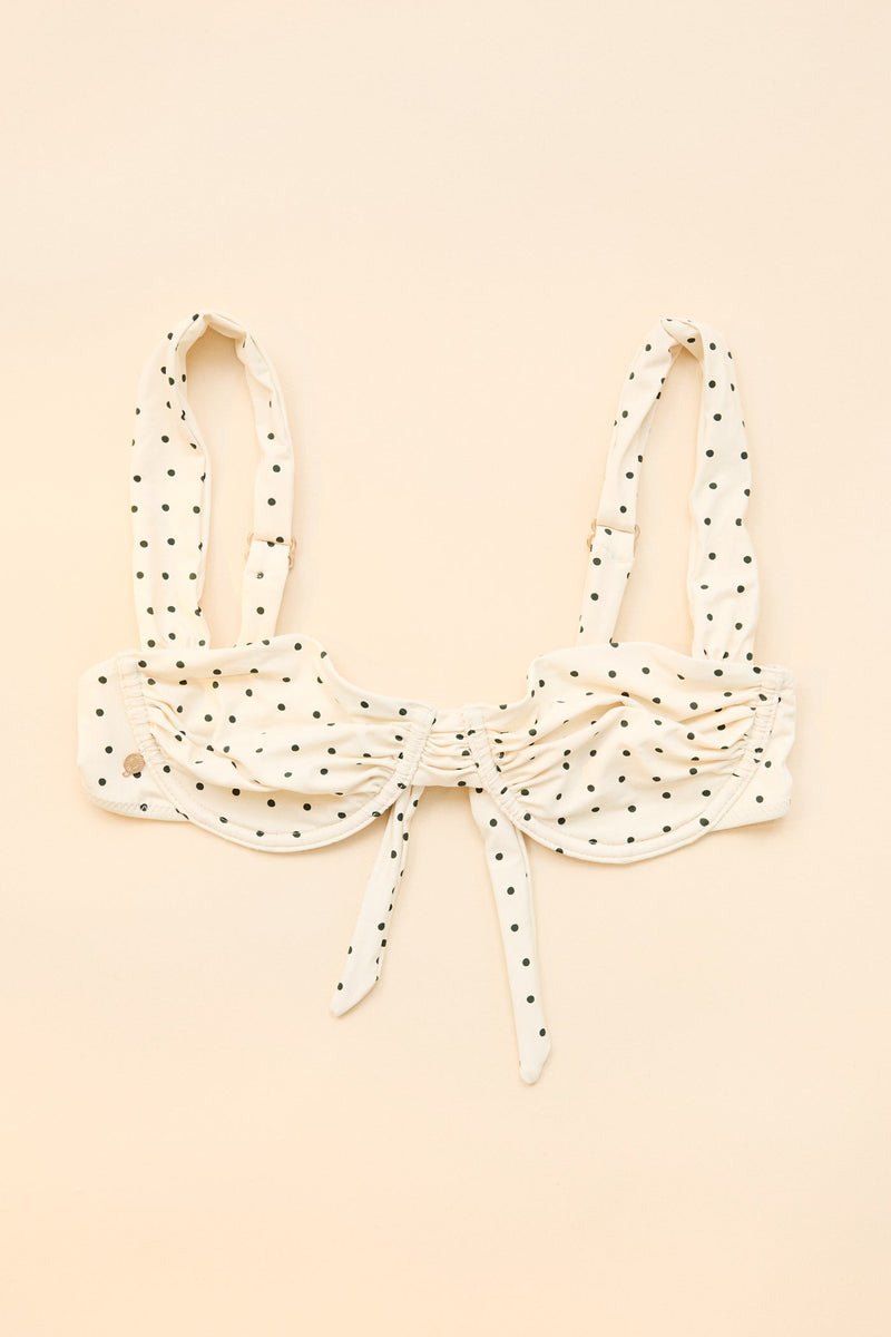 Polka Underwire Top Cream