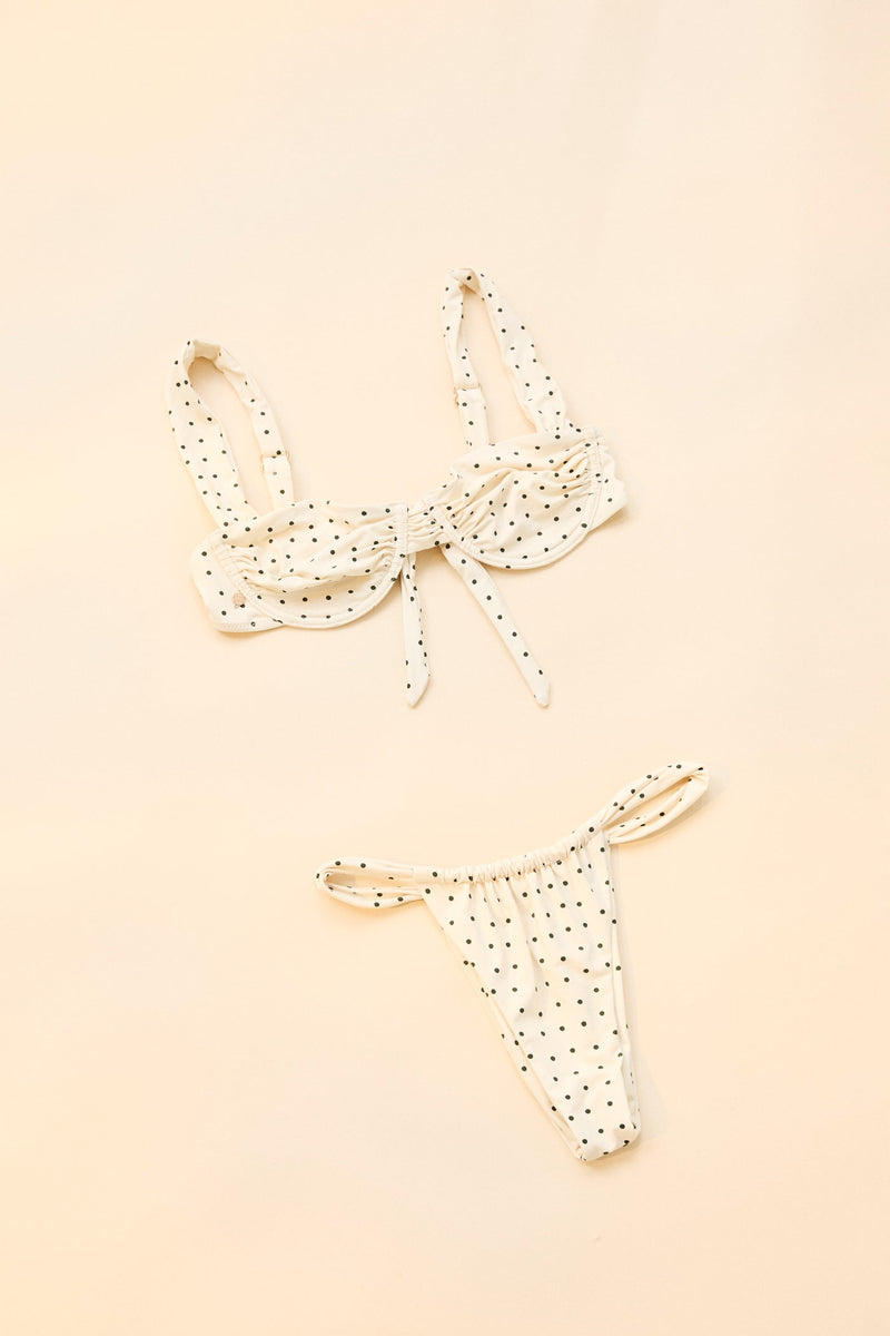Polka Underwire Top Cream