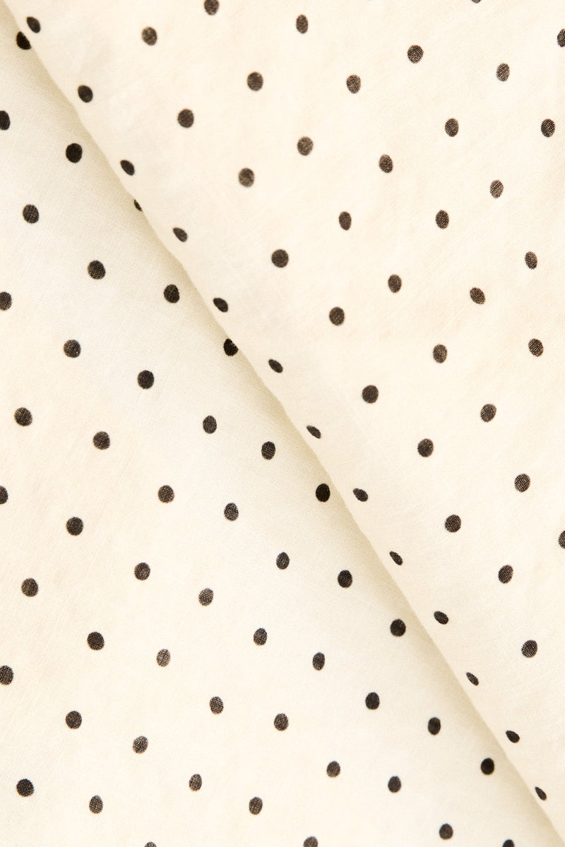 Polka Midi Dress Cream