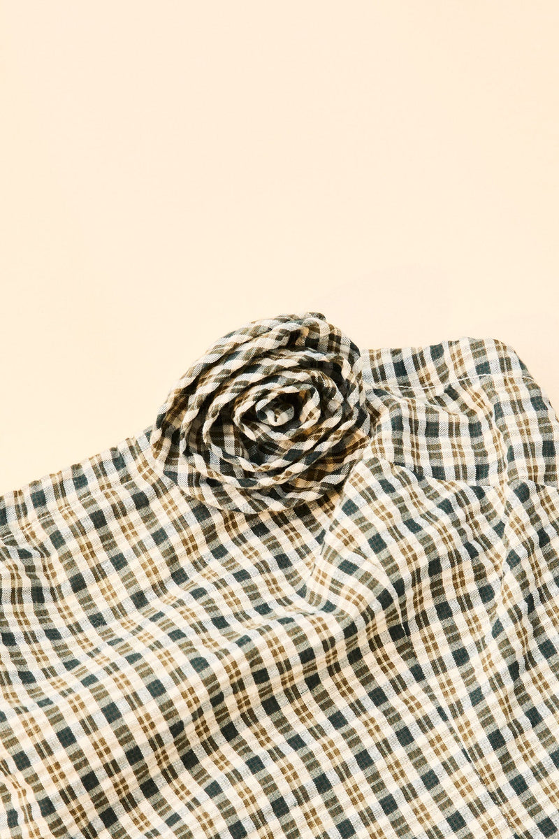 Lottie Check Top Brown