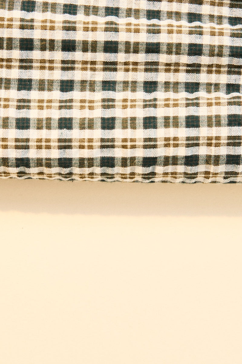 Lottie Check Top Brown