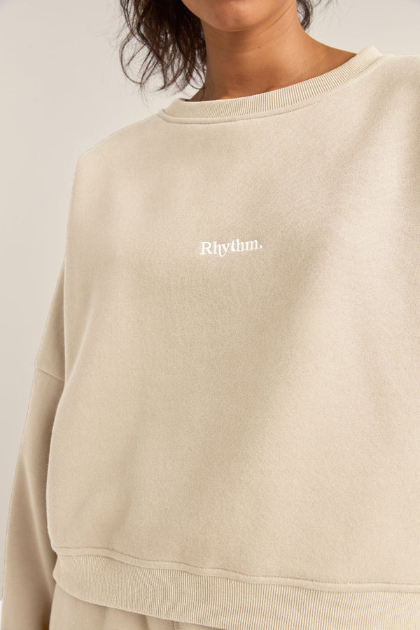 Logo Crew Neck Fleece Oat